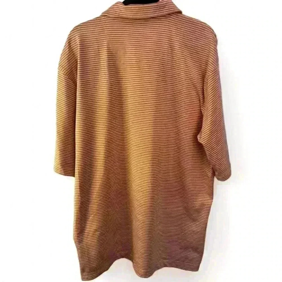 Pebble Beach Performance Men's Polo Shirt Orange Size Large - Picture 3 of 7